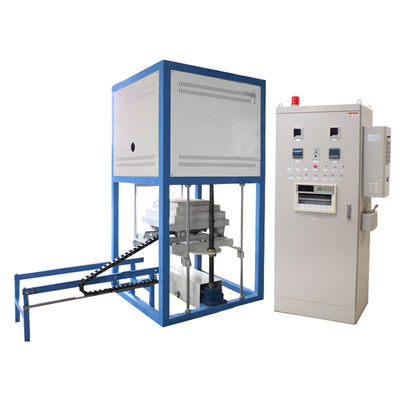 Forno de carga inferior a 1700°C em laboratório (12x12x12′′ 27L) com sistema de carga inferior a accionamento elétrico